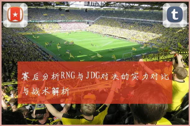 赛后分析RNG与JDG对决的实力对比与战术解析